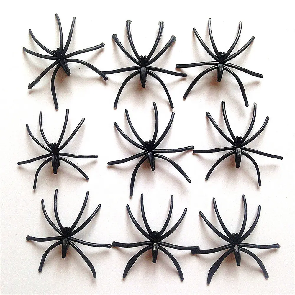 4cm pequeno de plástico falso aranha carnaval, casa mal-assombrada adereço preto halloween decorativo, aranhas, crianças, novidade, reunião, brinquedo