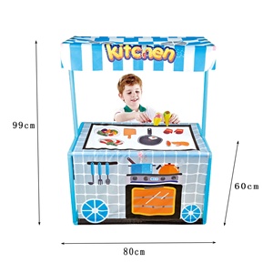 Tente de tipi <span class=keywords><strong>Pop</strong></span> Up pour enfants, ensemble cuisine pour enfants, jouets de simulation, intérieur, fête et événement, tente pliante en tissu pour garçons et filles - Product Image 2