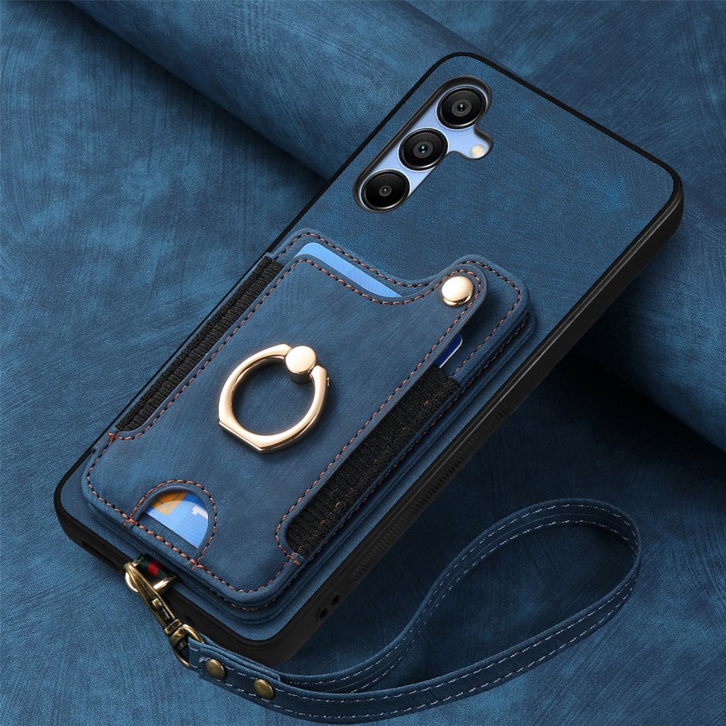 Bleu [Lanière en cuir]