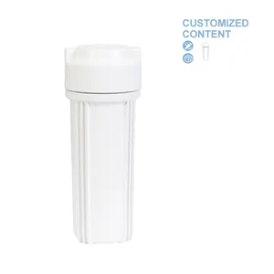 Customized 3 4 5 10 20 inch ro purifier spare parts PP AS PET material water filter housing with O ring