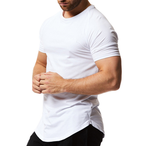 T-shirt de sport pour homme, manches courtes raglan, 95% coton, personnalisable avec logo, vente en gros, pour musculation et fitness - Product Image 2