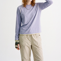 Offre Spéciale – T-shirt Colorblock à Manches Longues et Col Rond Imprimé, Nouvelle Collection Automne, Bordure Contrastante, Entraînement en Extérieur, Vente Directe Usine, OEM Disponible