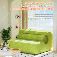 Canapé sans cadre compressé Union Win Tanzuo 30D en mousse haute densité, tissu aspect lin, ensemble de mousse à mémoire de forme M40
