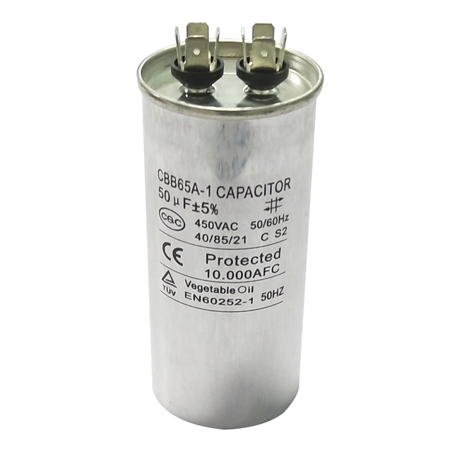 CBB65 Aluminum Run Capacitor start capacitor round start capacitor for AC motor
