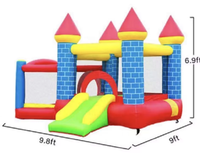 Château gonflable portable pour enfants, aire de jeux extérieure avec toboggan, structure de saut sécurisée pour la famille, jardin et usage commercial