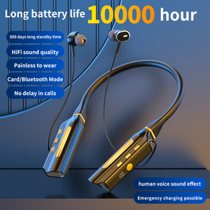 Écouteurs sans fil Bluetooth 10000 mAh, autonomie 10000 heures, magnétiques, pour le sport et la course, tour de cou, réduction du bruit - Product Image 1