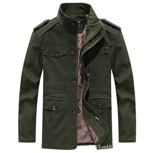 <b>Men's</b> Washed Coated <b>Safari</b> <b>Jacket</b> Turn-down Collar Multi Pocket Casual Outdoor Workwear Plus Size - Product Image 1