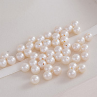 Perles d'eau douce naturelles de qualité AA, 7-8 mm, haute brillance, presque rondes, sans graines, perles percées en vrac, Chine, pour la fabrication de bijoux DIY