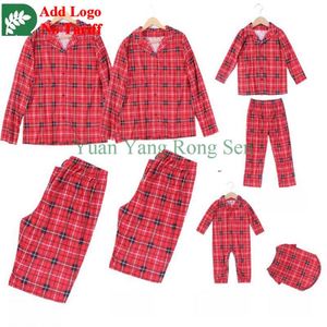 Семейные пижамы из хлопка на заказ: комплекты с длинными брюками для дома и отдыха - Product Image 3