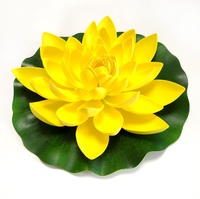Articles de décoration asiatique Fengshui Fleur de lotus flottante décorative d'étang Fleur de lotus en fausse mousse Nénuphar pour décoration extérieure
