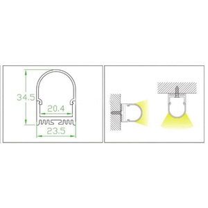 Perfil de alumínio de led redondo alu, de alta qualidade - Product Image 3