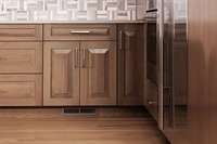 AlandCabinet Îlot de cuisine en bois massif personnalisé Design classique Panneau surélevé à panneau plat comprend robinet d'évier stratifié en marbre
