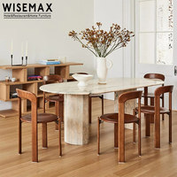 WISEMAX – meubles de salle à manger modernes, structure en bois massif noir, dossier rectangulaire, chaise de salle à manger pour restaurant, hôtel