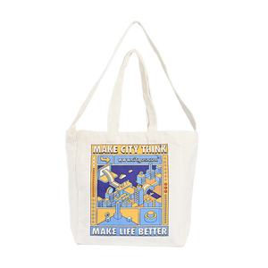 Sac fourre-tout en toile de <span class=keywords><strong>coton</strong></span> personnalisé avec logo en gros, sac en toile personnalisé, Tui <span class=keywords><strong>Deo</strong></span> Chéo Cho Wonam Gioi - Product Image 1