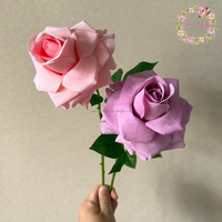 Fleur artificielle de haute qualité, rose blanche à volants, rose au toucher réaliste pour la décoration de table de mariage