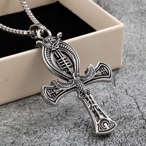Collana con Ciondolo a Croce e Aquila, Stile Punk, Gioielli in Acciaio Inossidabile per Uomini e Bambini, Forma Fantasiosa, Vendita all'Ingrosso DMP 207 - Product Image 1