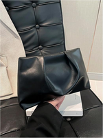 Pochette en cuir PU pour femme, petit sac à main zippé plissé