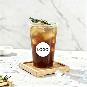 Gobelets jetables transparents en PET recyclé personnalisables en gros, 360 ml-1000 ml, pour café glacé avec couvercle, OEM/ODM disponible - Product Image 1