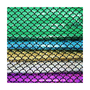 Polyester Spandex 4 Cách Căng In Ấn Nàng Tiên Cá Lá Vải Cho Xà Cạp Và Đồ Bơi - Product Image 1