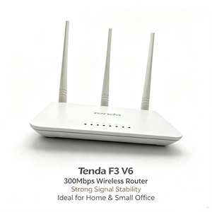 เราเตอร์ไร้สายมือสอง Tenda F3 300Mbps สำหรับใช้ในบ้าน 2.4GHz 3 เสาอากาศ รุ่นภาษาอังกฤษ - Product Image 4