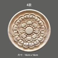 Appliques sculptées en bois naturel non peint pour meubles, armoires, écoles, hôpitaux - Design traditionnel antique en bois massif