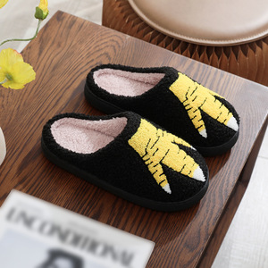 Chaussons d'intérieur en peluche pour <span class=keywords><strong>homme</strong></span> et femme, chauds, antidérapants, en daim, avec motif drôle et créatif d'autruche et de poulet, vente chaude - Product Image 3