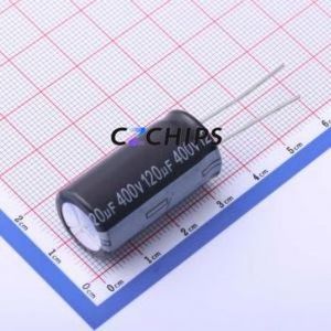 Condensador Electrolítico de Aluminio de Orificio Pasante EWH2GM121L30OT, Componente de Orificio Pasante (THT), D16xL30mm 120uF 20% 400V 16mm - Product Image 1