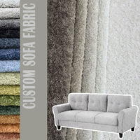 Tissu en velours tricoté en chaîne 100 % polyester, uni, pelucheux, motif étoile hollandaise, pour ameublement
