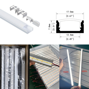 Profil en alliage d'aluminium de la série 6000 de qualité supérieure, plinthe en aluminium LED 024 avec couvercle en silicone pour l'éclairage des armoires - Product Image 4