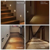 86 tipi LED otel koridor merdiven bağlantı tablası aydınlatma lambası Minimalist renkli PC malzeme insan vücudu algılama anahtarı güç nesil gece için