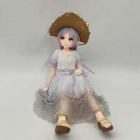 Figurine personnalisée en PVC de Fille Elfe avec Chapeau de Paille, Jouet d'Art Fantastique de Collection, Ornement de Présentation, Fabricant OEM ODM