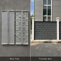 Reazone 2026 Nouveau moule double face en plastique pour murs en béton, clôtures et colonnes avec motifs brique et pierre