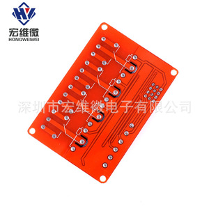 โมดูลรีเลย์ 4 ช่อง 12V ยี่ห้อ Hongwei บอร์ดขยายสัญญาณ High/Low Level Triggering บอร์ดพัฒนา - Product Image 4