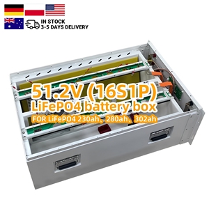 กล่องแบตเตอรี่ Lifepo4 DIY 48V 51.2V กล่องแบตเตอรี่16S 302Ah ว่าง DIY ชุด280เมสันสำหรับแผงโซลาร์เซลล์ - Product Image 1
