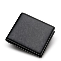 Portefeuille court en cuir pour homme, fermeture ouverte, vente en gros, personnalisable, design multi-fentes pour permis de conduire, doublure en polyester