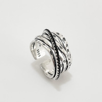 Hip Hop Bijoux Anneaux Vintage Émail Dames Humeur Anneaux Antique En Argent Sterling En Gros 925 Argent Hommes Femmes 2pcs 3-7 Jours