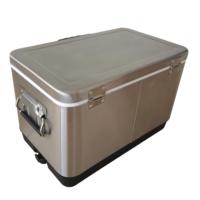 Balde de Gelo Metálico Prático de 30L/40L/50L, Caixa Térmica para Manter Frio, Ideal para Praia