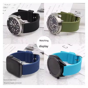 Bracelet de montre en silicone Upro, respirant, à libération rapide, étanche, bracelet de montre réglable, 14/16/18/20/22/24 mm - Product Image 4