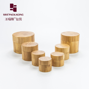 Écologique Gravure <span class=keywords><strong>Laser</strong></span> 15ml 30ml 50ml 100ml 200ml 250ml Crème Cosmétique Pot De Bambou - Product Image 2