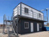 Contenedor de Oficina Prefabricado de 20 pies y 40 pies Directo de Fábrica, Oficina Modular Portátil para Obras de Construcción, Edificio Temporal Personalizado