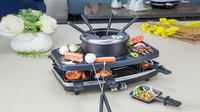 Koreanischer Elektrischer Antihaft-PTFE-Raclette und Fondue-Multifunktionsgrill mit Rauchfreier Abnehmbarer Platte für Innenräume