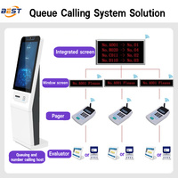 Kiosque intelligent sans fil pour les files d'attente avec écran tactile LED LCD Android QMS Software Pager Queue Calling Service Equipment