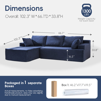 Canapé trois places compressé en boîte, vente en gros, mobilier de salon moderne, canapé-lit convertible en forme de L