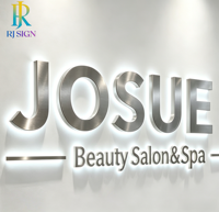 Enseigne d'entreprise 3D personnalisée noire rétroéclairée en acrylique LED pour studio créatif, décoration murale de bureau, plaque logo