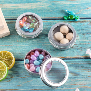 5ml 8ml 10ml 15ml 20ml 25ml 30ml 50ml 60ml 90ml rõ ràng cửa sổ Nắp mũ nông Vòng tins nhỏ Vòng nhôm thiếc Jar - Product Image 5