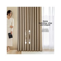 Nuevas Cortinas Opacas de Estilo Francés Vintage con Borde Negro, Cortinas de Alta Gama, Suministro Transfronterizo para Ventanas de Dormitorios y Salas de Estar