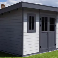 Abri de jardin modulaire EASYGREEN série D Toolhouse, panneaux sandwich WPC, structure en acier, maison en bois moderne, appartement, école, salle, chambre