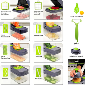 14/16 In 1 Multifunctional <strong>Vegetable</strong> Chopper Manual Food Chopper <strong>Vegetable</strong> <strong>Slicer</strong> Dicer Mandoline <strong>Vegetable</strong> Cutter - Product Image 3