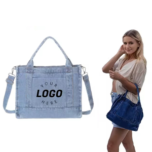 Sac à main en jean personnalisé avec logo pour femmes Sac à main en jean à bandoulière pour femmes - Product Image 1