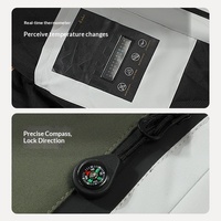 Veste imperméable épaissie à coutures thermosoudées, double fermeture éclair, une pièce respirante et coupe-vent, color block, vêtement de travail avec logo